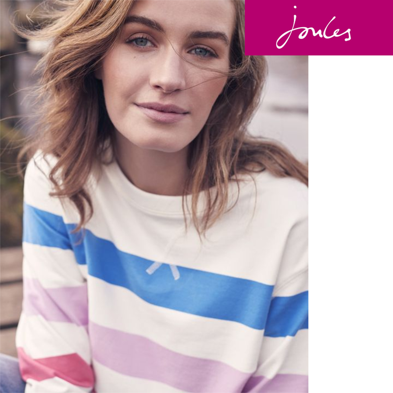 Joules Monique Crew Neck Sweatshirt - Multi Stripe-4